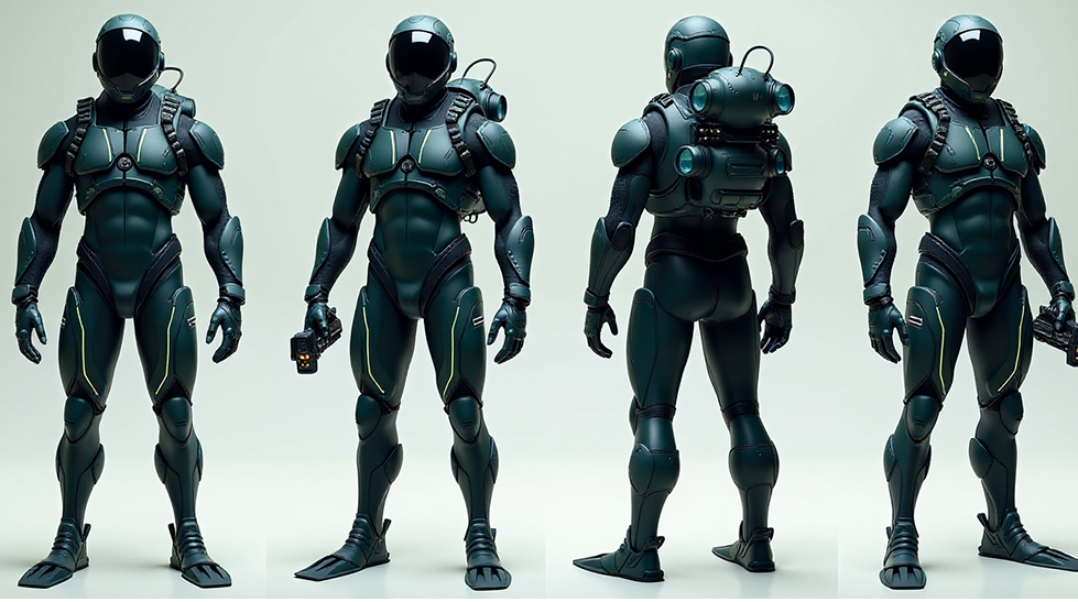 Deep Current Character Model Sheet